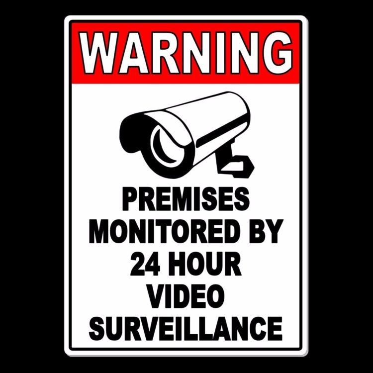 Property Protected By Video Surveillance Security Camera Metal Sign 5″ x 7″