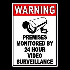 Property Protected By Video Surveillance Security Camera Metal Sign 5″ x 7″