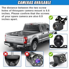 Backup Camera License Plate Mount, Universal Reverse Rear Camera Style 1