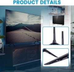 Black TV Base Stand Legs Feets w/ Screw For VIZIO TV V405-H19 D40F-G9 40″ Class