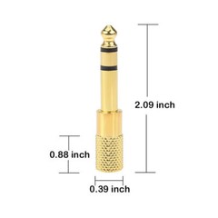 5x TRS Stereo Audio Headphone Adapter 6.35mm 1/4″ Male to 3.5mm 1/8″ Female Jack