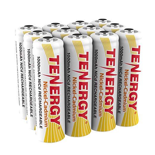 12PCS Tenergy AA 1000mAh NiCd Rechargeable Batteries Cells AA for Solar Light