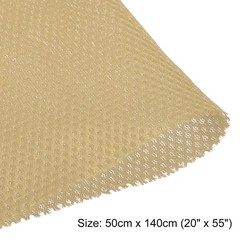 Khaki Speaker Mesh Grill Stereo Fabric Dustproof 50cm x 140cm 20″ x 55″