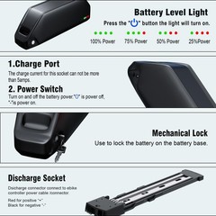 52V 25Ah Hailong Lithium Battery 50A BMS 100W-2500W with Samsung Cells