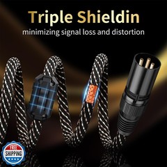 YYTCG Audiophile 6.56ft HiFi Audio Cable–RCA Male to XLR Male,2Pack,4N OFC Co