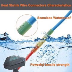 250Pc Heat Shrink Wire Connectors Electrical Ring Fork Spade Crimp Terminals Kit