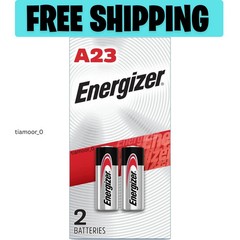 Energizer A23 Battery 12Volt 23AE 21/23 GP23 23A 23GA MN21 2 Pack Sealed