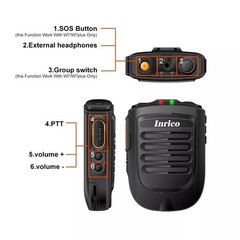 Inrico Wireless PTT Microhpone B02 for Ios Android S200 S300 4G Network Radio