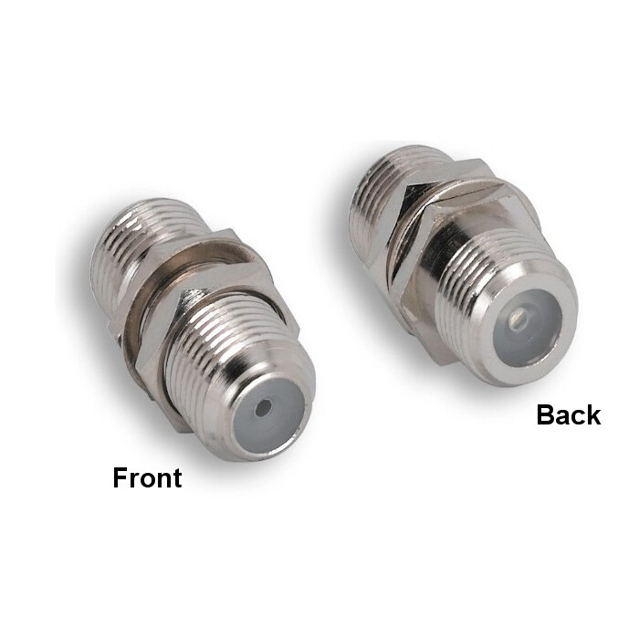 F-Type Connector Female to Female Adapter Coax RG59 RG6 for Cable TV Satellite