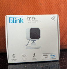 Blink Mini Compact indoor plug-in smart security camera 1080p HD