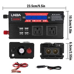 5000W Car Power Inverter 12V 24V to AC 110V Modified Sine Wave Solar Converter