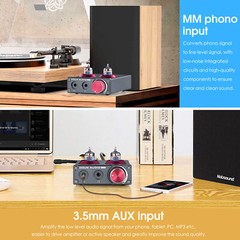 Douk Audio T4 Pro GE5654 Tube Stereo Preamp RIAA Phono Stage Headphone Amplifier