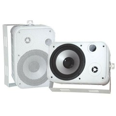 Pyle Wired 6.5″ Indoor/Outdoor Waterproof Speakers (Pair) – White PDWR50W