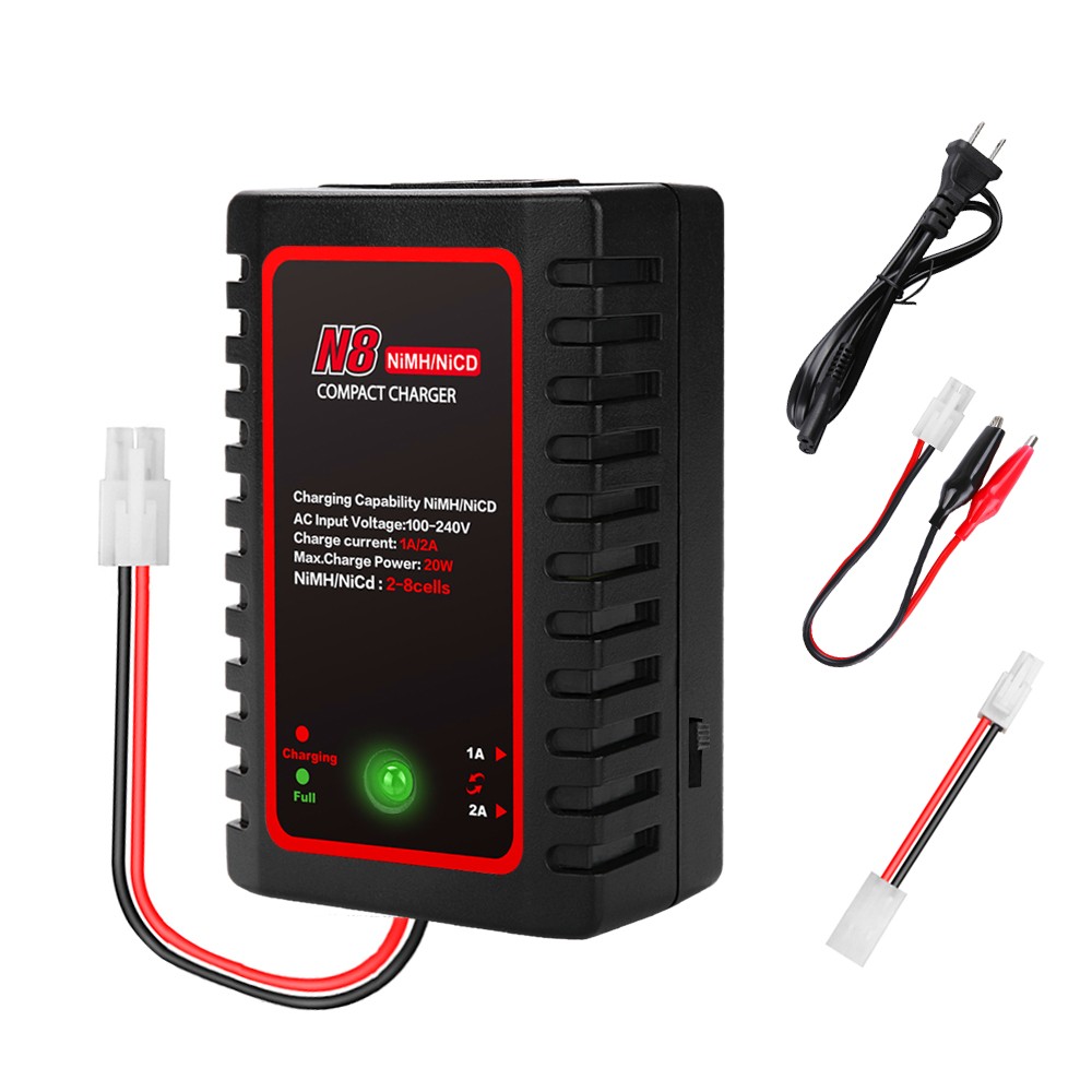 Portable RC Battery Charger for 2.4V-9.6V NiMH/NiCD Battery Pack RC Car Charger
