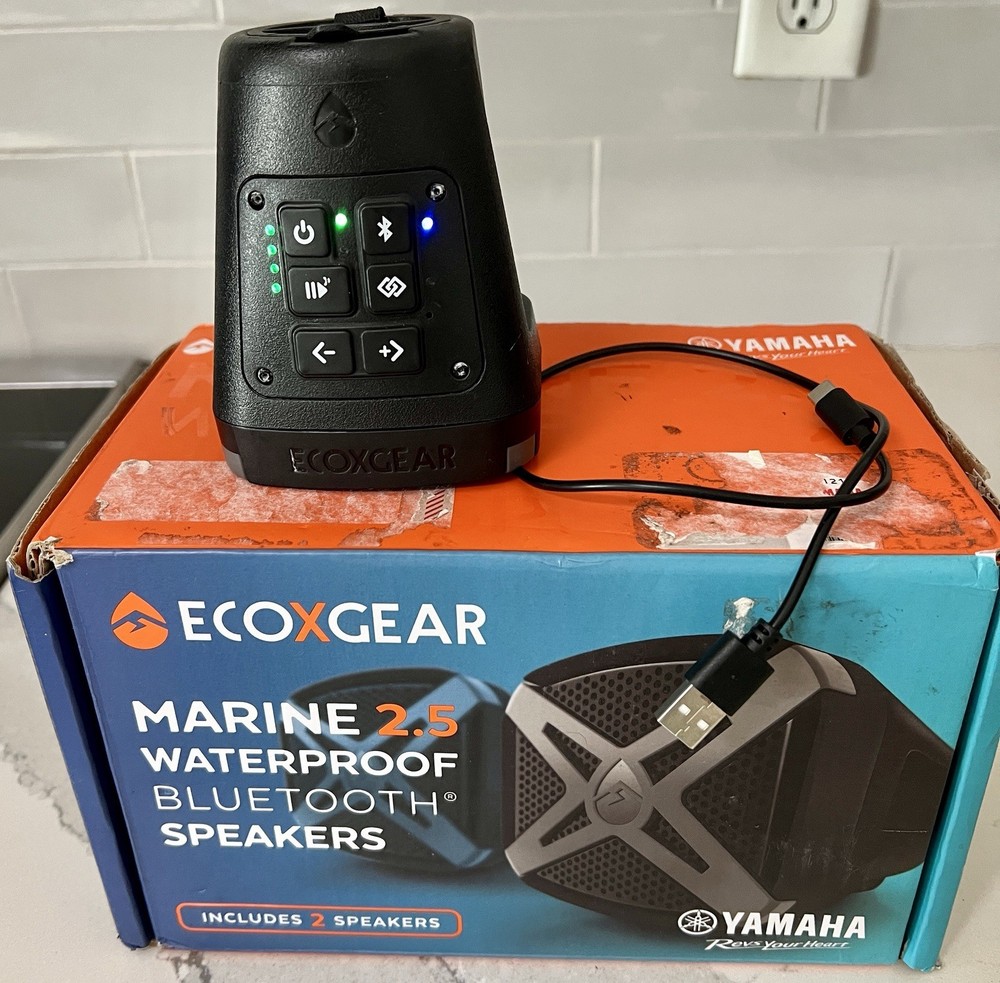 Yamaha ECOXGEAR MARINE 2.5 Waverunner Bluetooth ONE Speaker TESTED WORKS *READ
