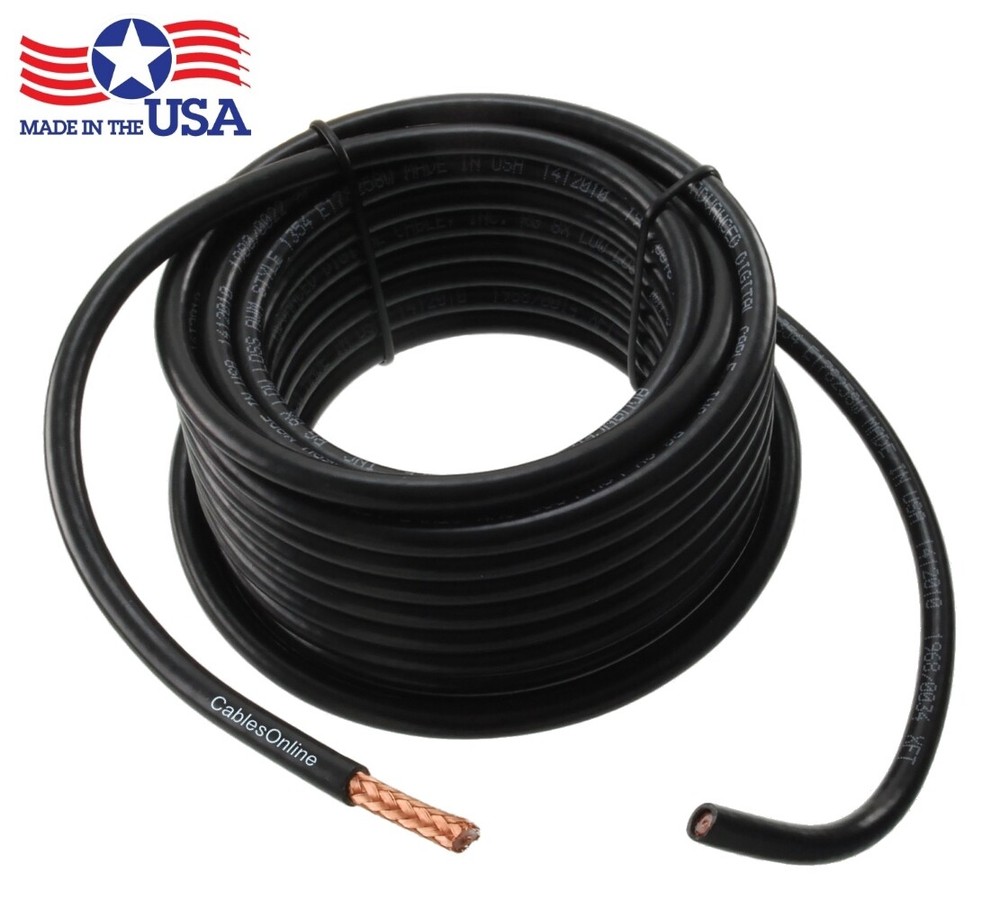 250ft RG8X Mini-RG8 50-Ohm Bare-Copper Made-in-The-USA Bulk Coax Cable, Black
