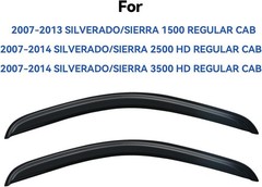Window Visors Rain Guards for 2007 2007-2013 Silverado/Sierra 1500 Regular Cab
