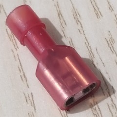 50pcs Insulated Female Quick Disconnect Spade Terminals AWG22-18 Wire Connectors
