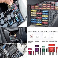 120 PCS Low Profile Mini Car Fuse Auto Car Motorcycle SUV Fuses Kit APM ATM USA