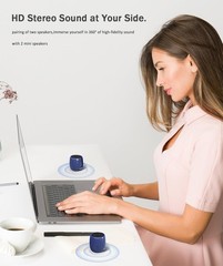 Bluetooth Speaker, 360° Sound & 10 Hours Battery, Perfect Travel Companion