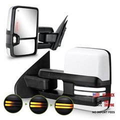 Towing Mirrors for Chevy Silverado/GMC Sierra 1500 Painted White (code:8624)