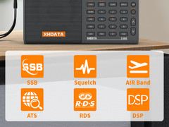 XHDATA D-808 Professional Portable Radio | FM Stereo/SW/MW/LW/Air Band Receiver