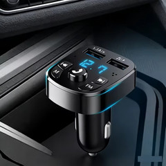 Bluetooth 5.0 Car Wireless FM Transmitter Adapter 2USB PD Charger AUX Hands-Free