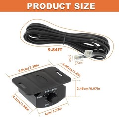Car Amplifier Bass Control Knob with 4-Pin Cable 3.5m for Speakers Sub Woofer