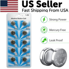 10 PCS LR1130 AG10 389 Alkaline Battery 1.5V Button Cell for Watch Calculator US