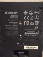 Klipsch Surround 3 Wireless Surround/Satellite Speakers Pair 2.0 35W Black