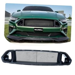 WildWell Mustang Grill For Ford Mustang 2018-2023 Front Upper 2018-2023 Black