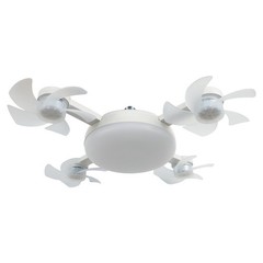 Adjustable LED Ceiling Fan Light with Remote Control for Living Room or Bedroom