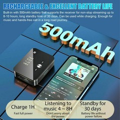 NFC Bluetooth 5.0 Transmitter Receiver Wireless 3.5mm AUX to 2RCA Audio Adapter