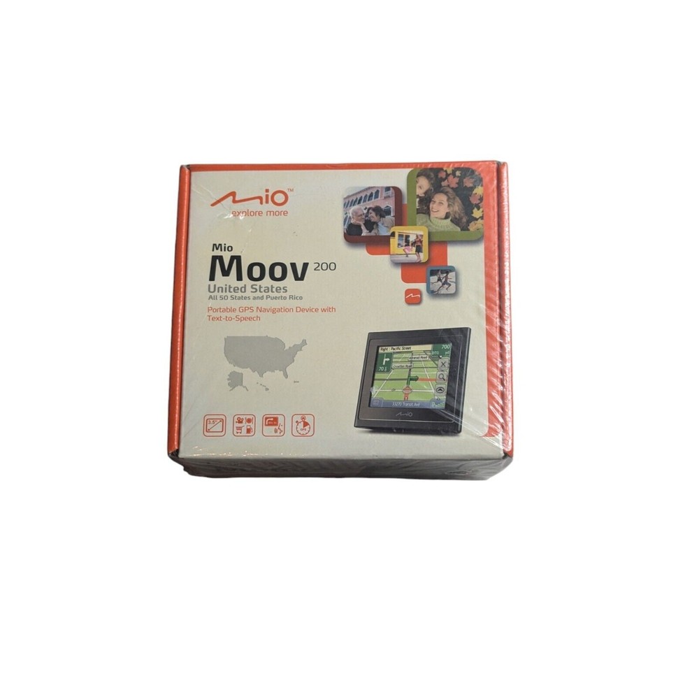 Mio Moov 200 GPS United States Portable GPS Navigation System New/Sealed