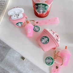 3D Cute Funny Cool Kawaii Fashion Ice Cream Cup for AirPods 3rd pink
