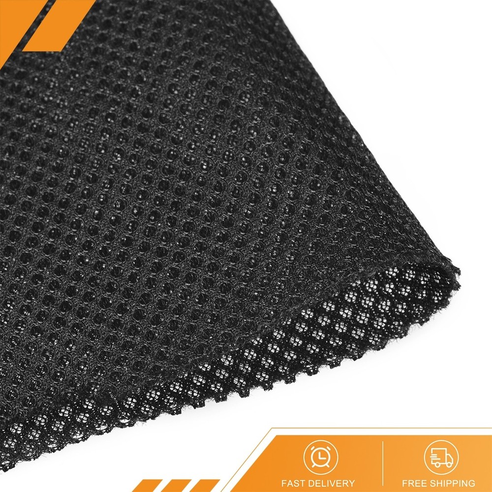 Black Speaker Mesh Grill Stereo Fabric Dustproof 100cm x 160cm 40″x63″