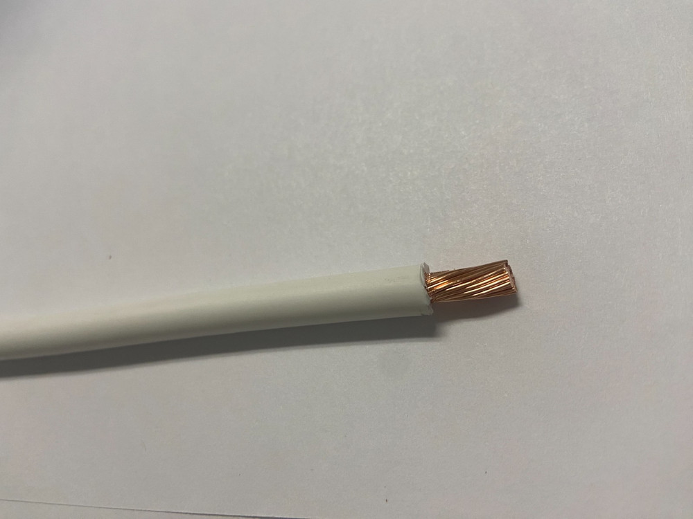 6 GAUGE GXL AUTOMOTIVE HIGH TEMP COPPER WIRE WHITE – 25 FEET