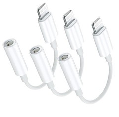Apple MFi Certified 3 Pack Lightning 3.5mm Headphone Aux Audio Jack Adapte…!