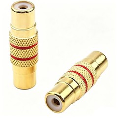 5Pcs Gold RCA Female to Female Coupler Adapter Connector for Audio Video