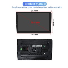 10.1″ Double 2 Din Car Radio Android 16 GPS WIFI BT Carplay Touch Screen Stereo