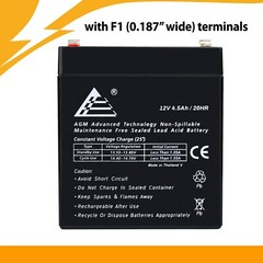 12V 4.5Ah Scooter Battery Replaces 4.5Ah Enduring 6FM4.5, 6 FM 4.5