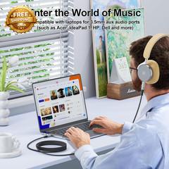 AUX Cable 10Ft, 3.5Mm Audio Cable Long Aux Cord Male to Male 10 Feet Auxiliary H