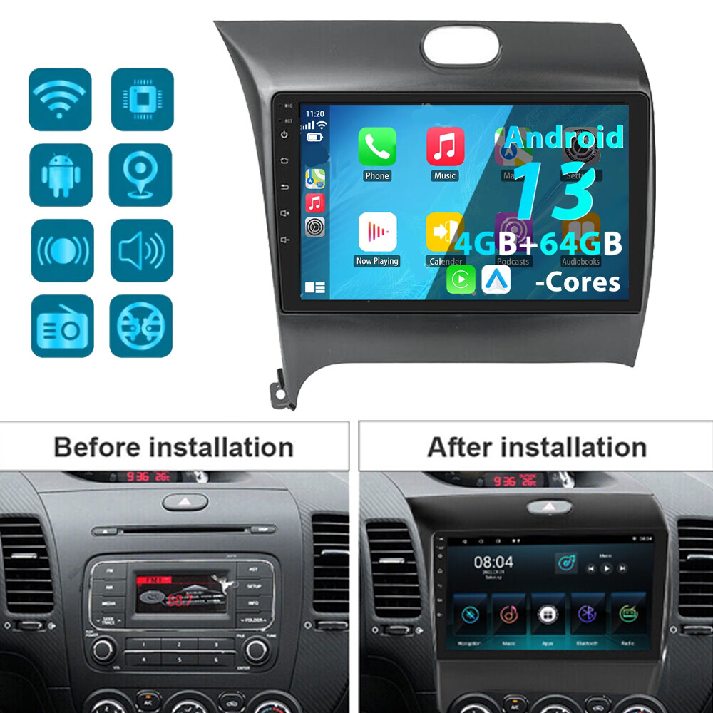 9in Android 13 For KIA Cerato K3 Forte 2013-2016 Car Radio Stereo 2 Din WiFi GPS