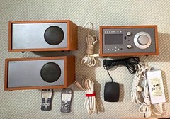 Tivoli Audio 2.0 Wired Bookshelf Speakers Wood Brown/Gray w/ Remote Control