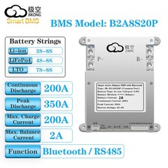 JIKONG JK-B2A8S20P Smart BMS 4S-8S Li-ion Lifepo4 LTO Battery 200A Balance FS