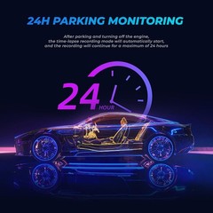 4K Dash Cam Front 2160P WiFi 64GB Night Vision S9 Wide Angle G-Sensor for Cars