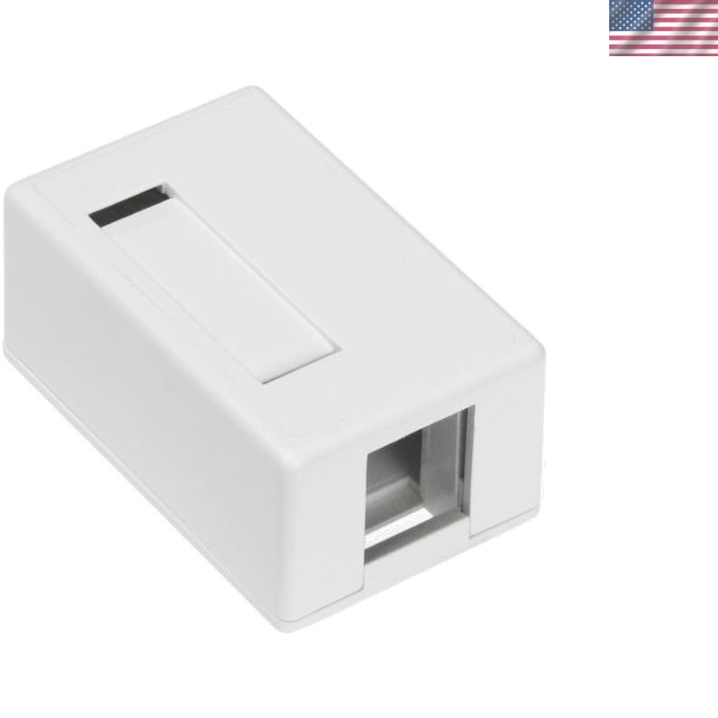 Versatile White 1-Port QuickPort Surface Mount Housing for Easy Installation