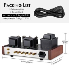 HiFi Vacuum Tube Amplifier Class AB Push-pull Stereo Audio Amp DIY Kit/Assembled