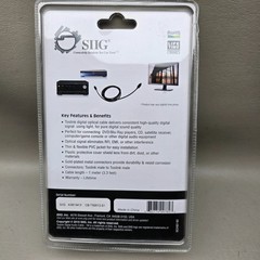 SIIG Toslink Digital Optical Audio Cable 1M 3.3ft SPDIF Male To Male New Sealed