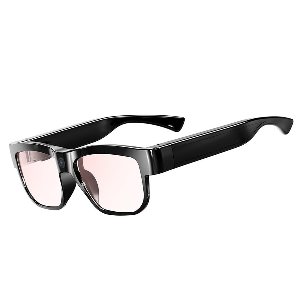 Glasses Smart Glasses with Outdoor Video Recording Wearable Black Glasses for…